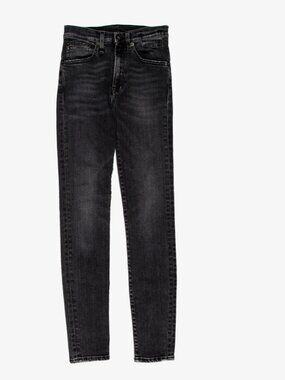 R13 High-Rise Skinny Jeans in Faded Black